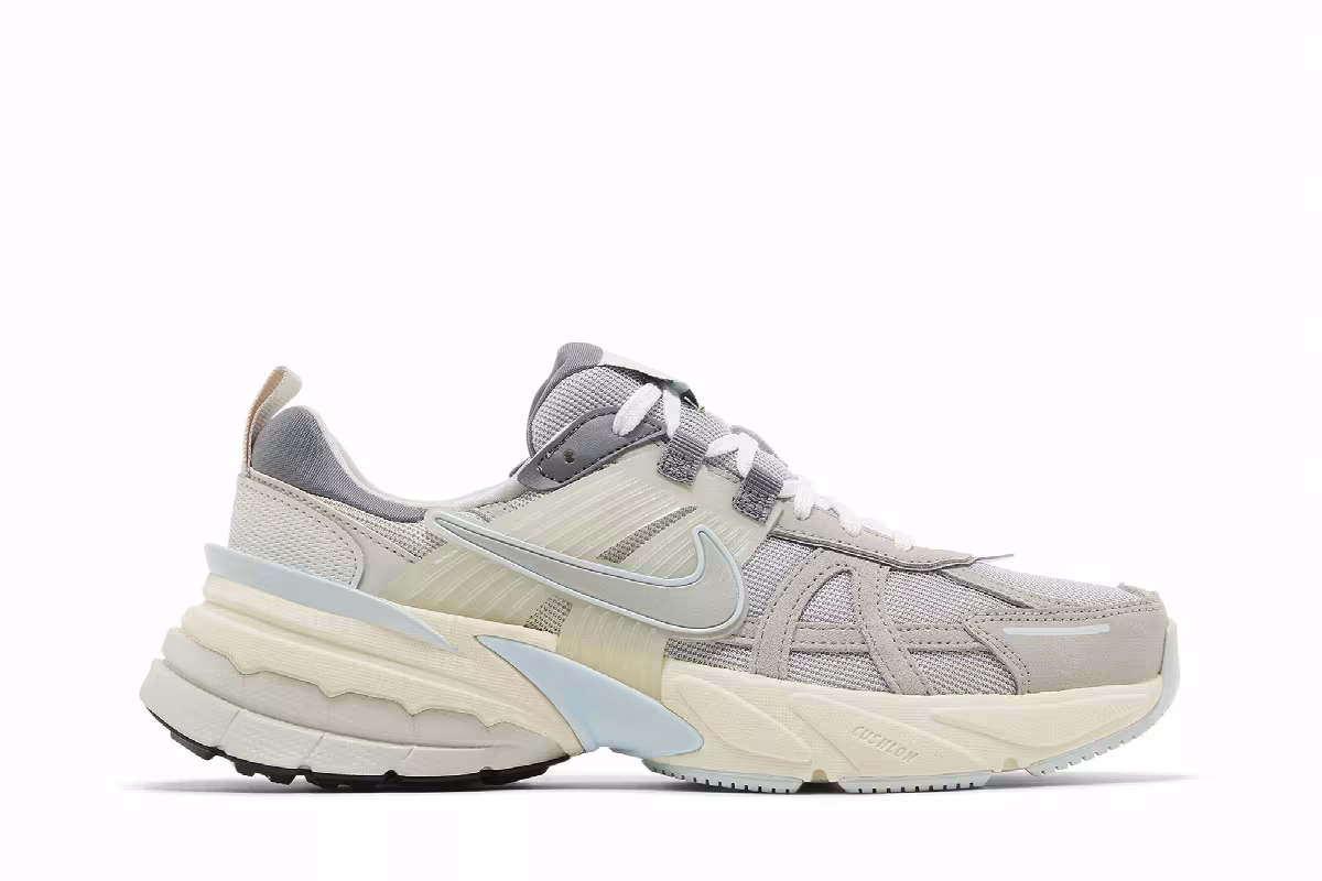 Nike Women's V2K Run Light Bone Iron Ore, view 2