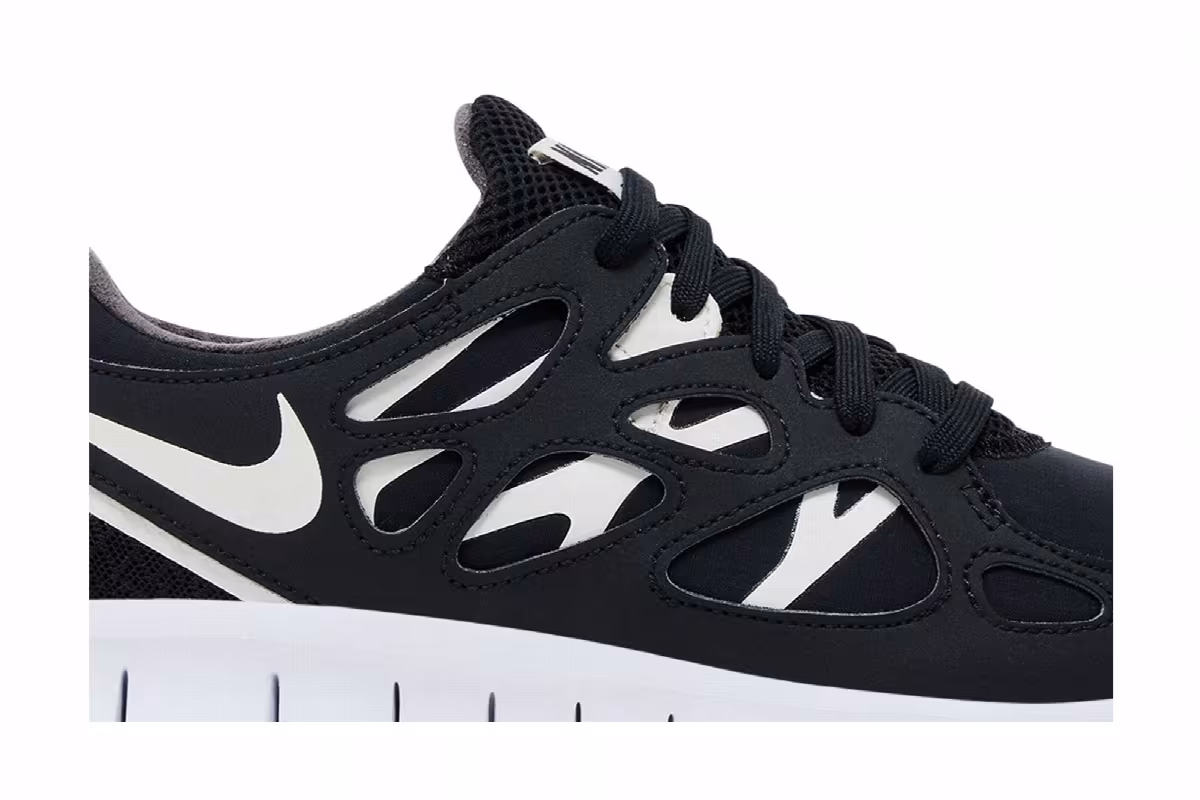 Nike Free Run 2 Black White, view 3