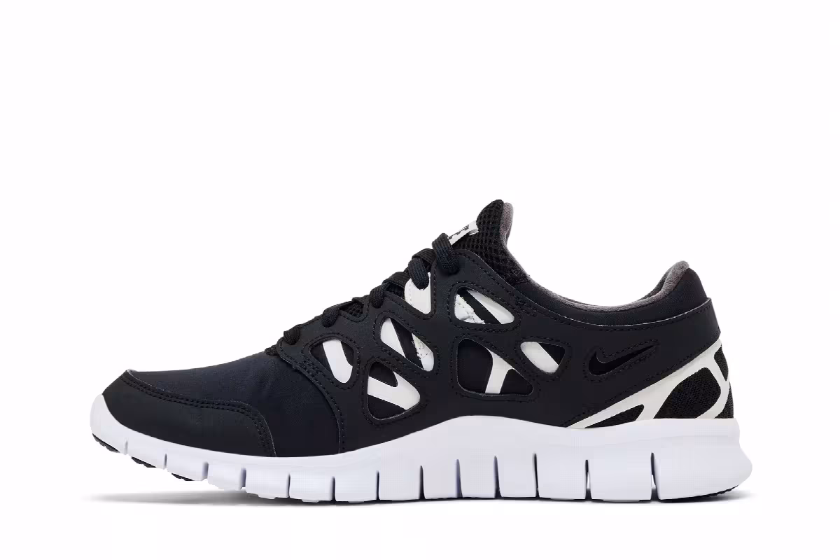 Nike Free Run 2 Black White, view 4