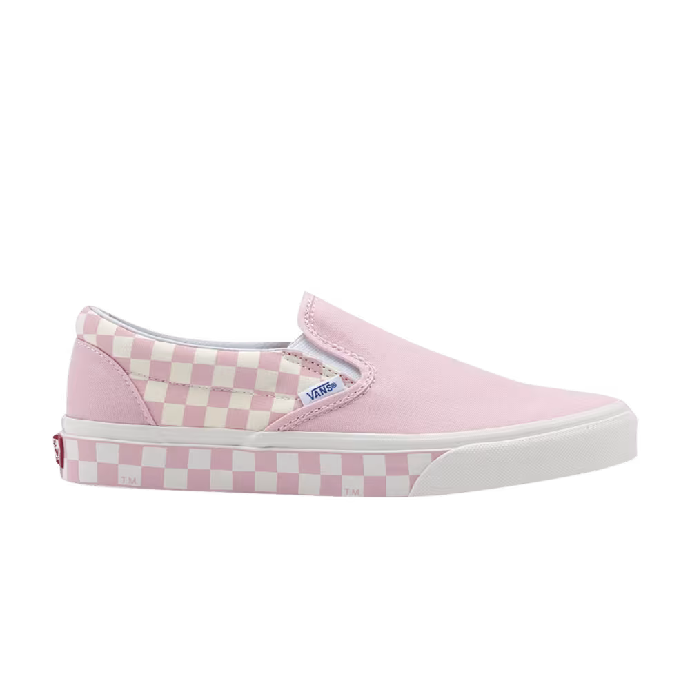 Vans Classic Slip-On Sidewall Check - Coral Blush