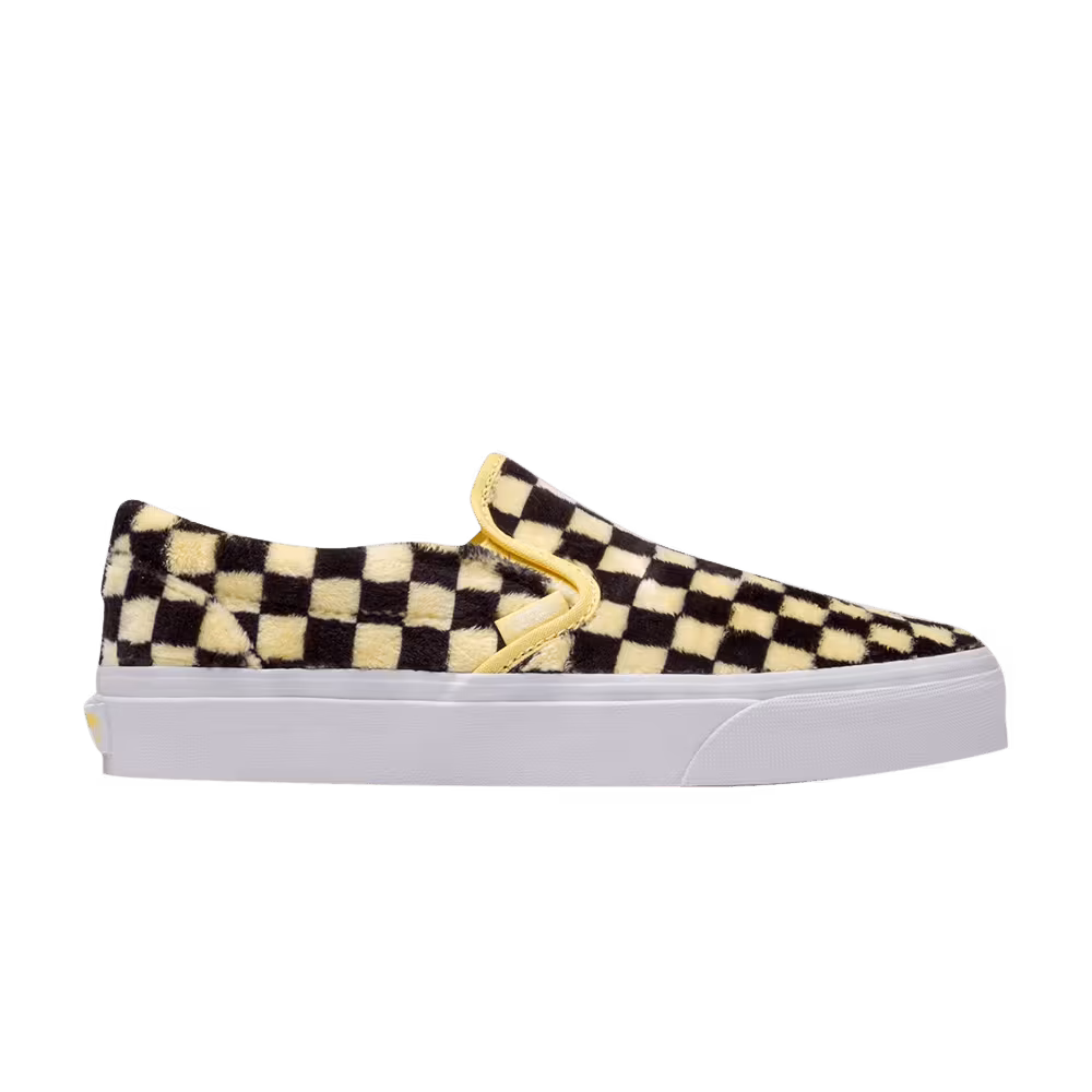 Vans Classic Slip-On Furry Checkerboard - Sunshine