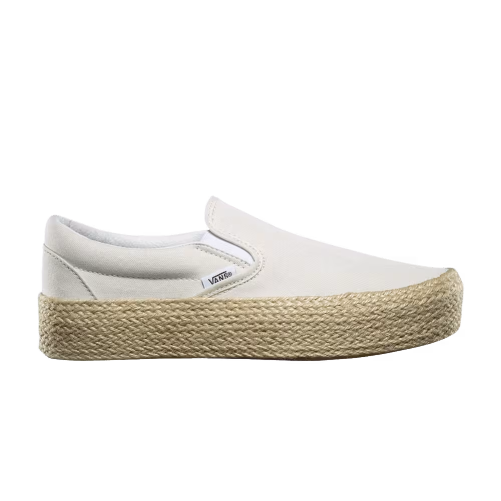 Vans Slip-On Platform Espadrille Marshmallow