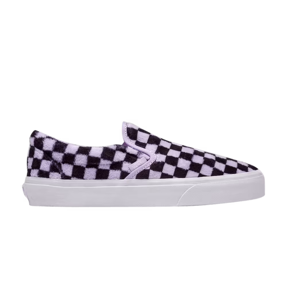 Vans Classic Slip-On Furry Checkerboard - Pastel Lilac