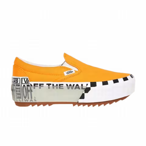 Vans Classic Slip-On Stacked 'Logo Stack - Bright Marigold'