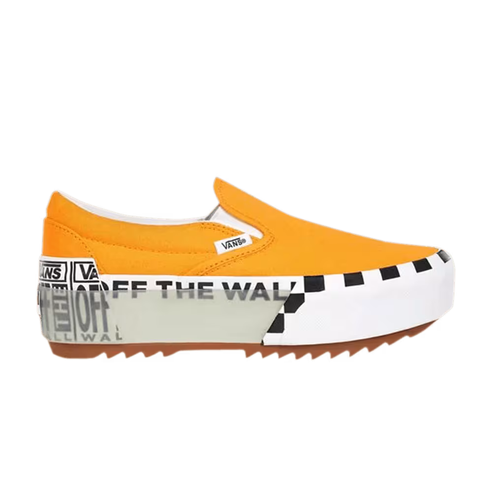 Vans Classic Slip-On Stacked Logo Stack - Bright Marigold