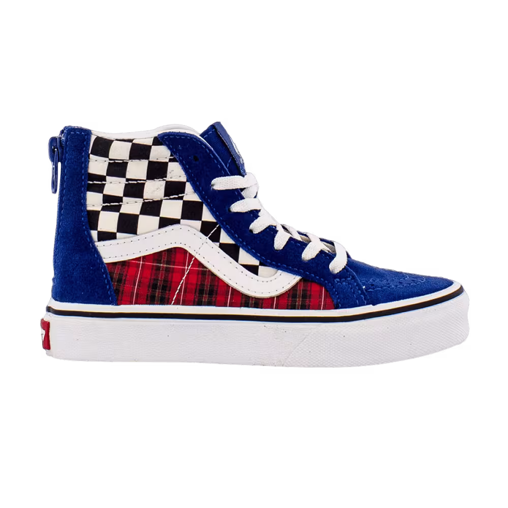 Vans Sk8-Hi Kids Plaid Checkerboard