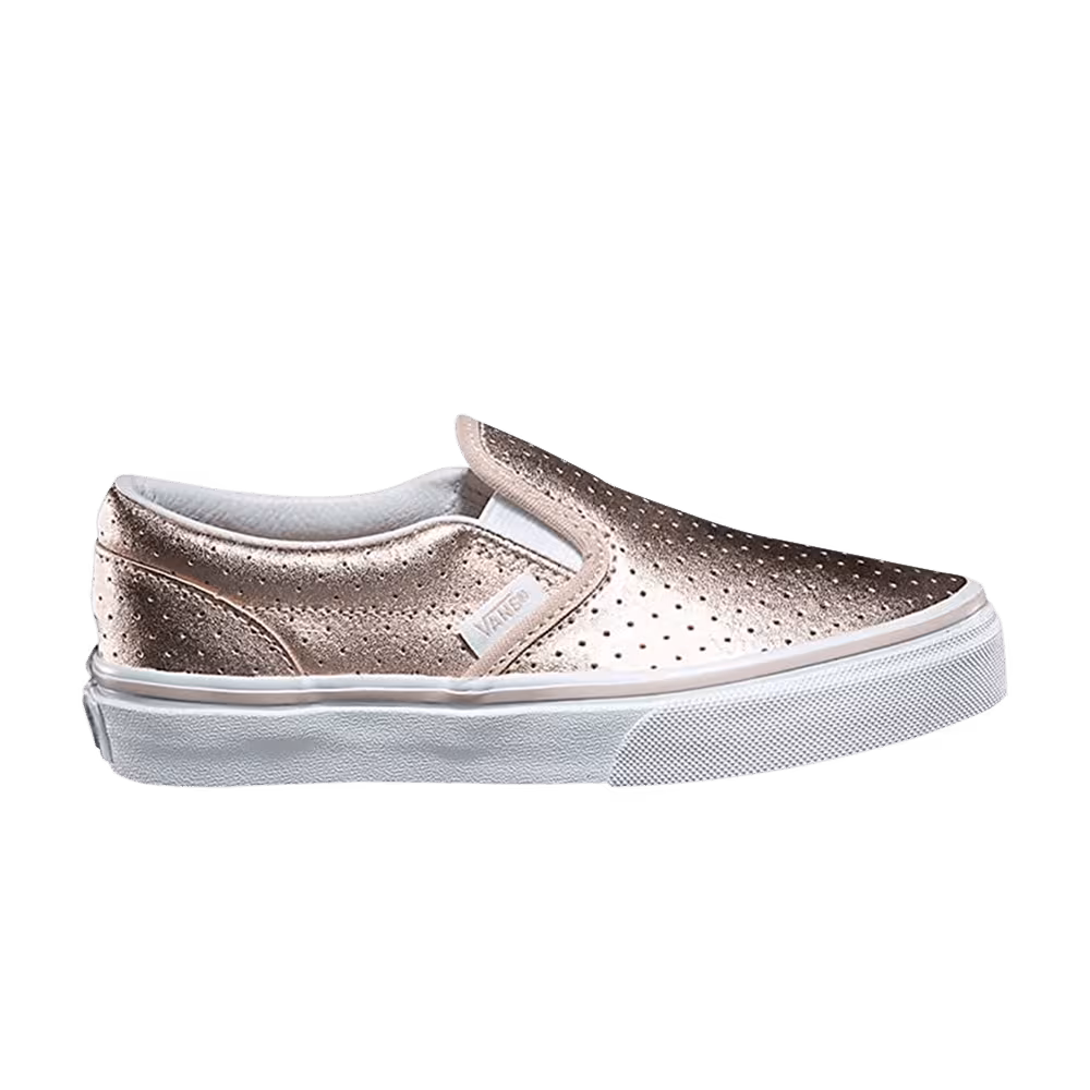 Vans Classic Slip-On Kids Perf Leather - Rose Gold