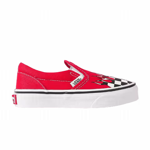Vans Classic Slip-On Kids 'Checker Flame - Racing Red'