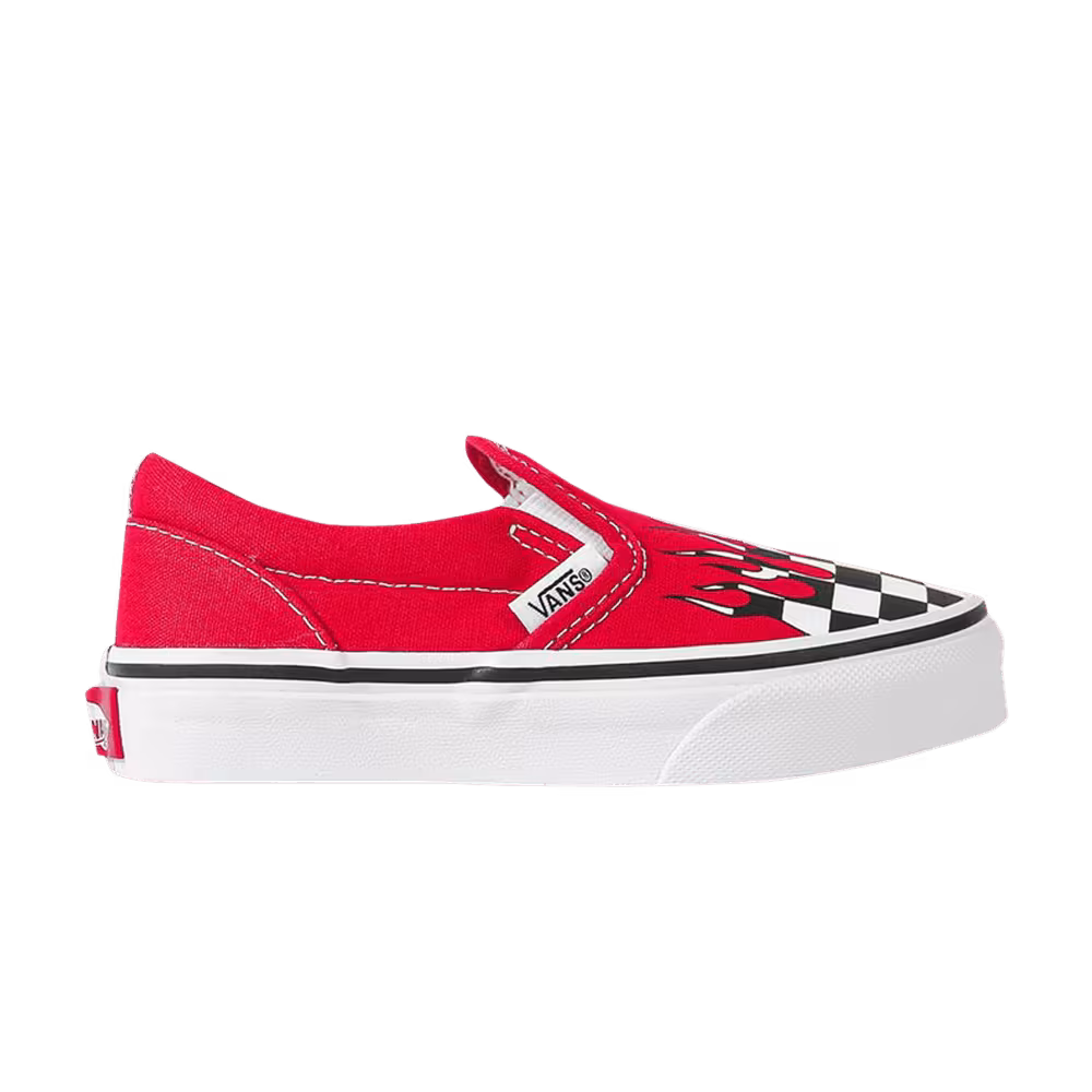 Vans Classic Slip-On Kids Checker Flame - Racing Red