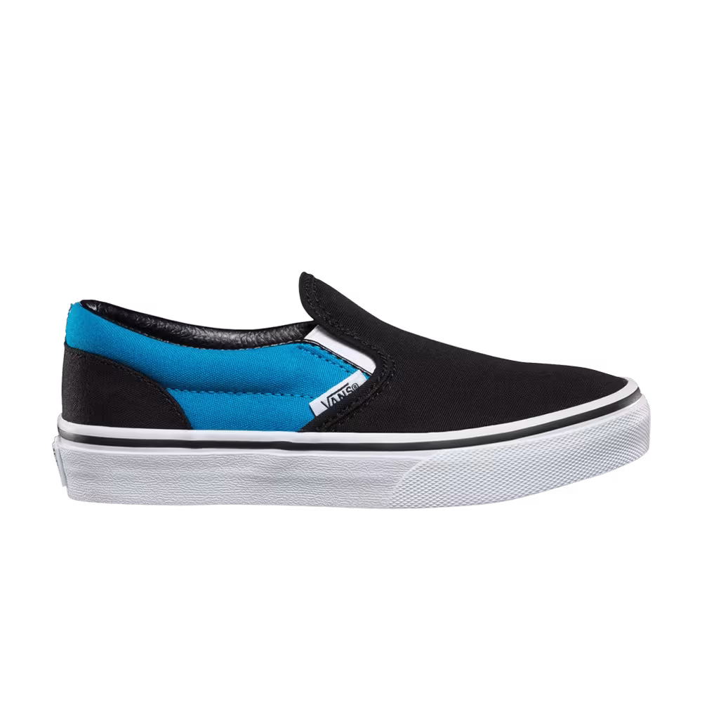 Vans Classic Slip-On Kids Black Vivid Blue