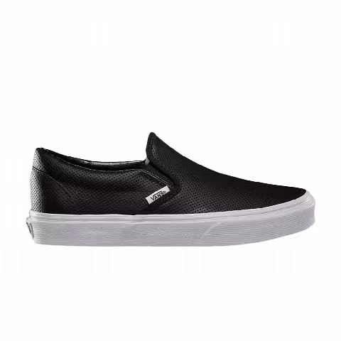 Vans Classic Slip-On Kids 'Perf Leather - Black'