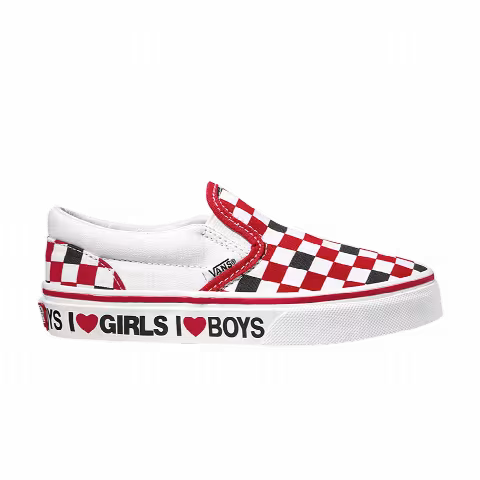 Vans Classic Slip-On Kids 'Checkerboard - I Heart'