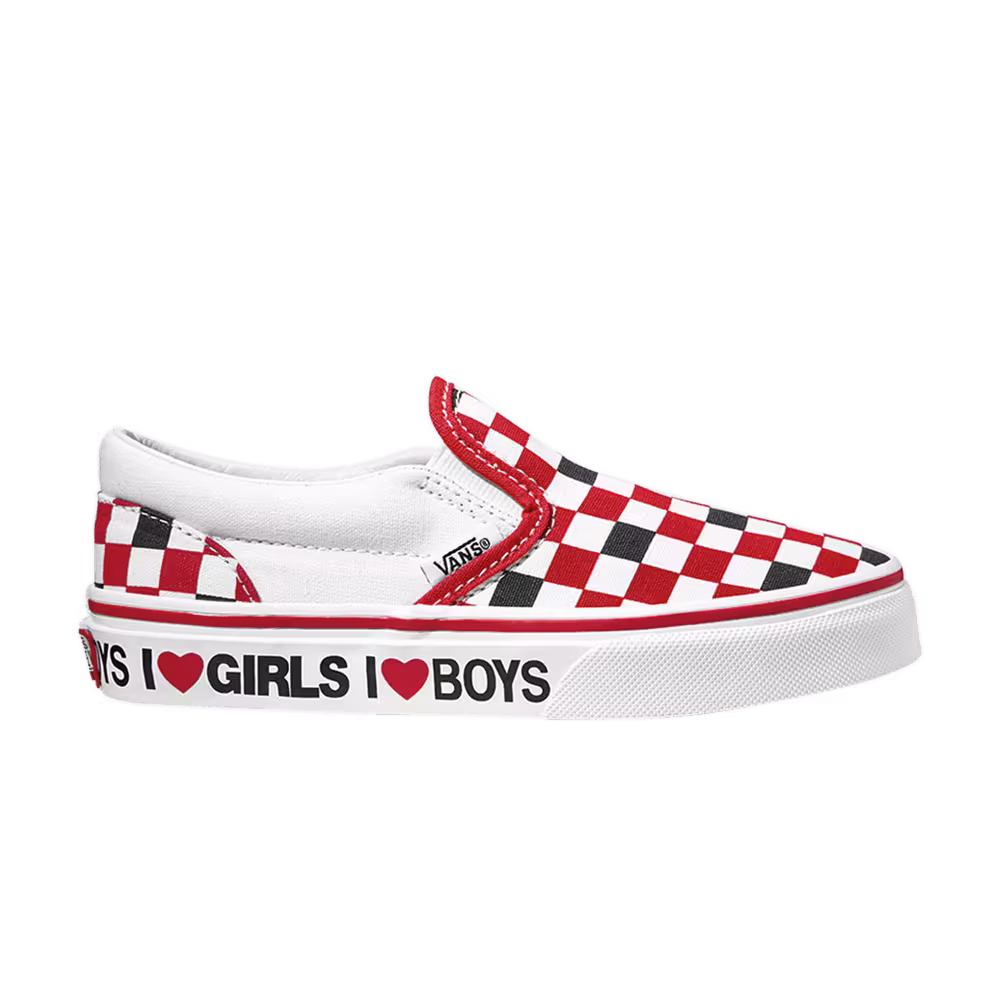 Vans Classic Slip-On Kids Checkerboard - I Heart