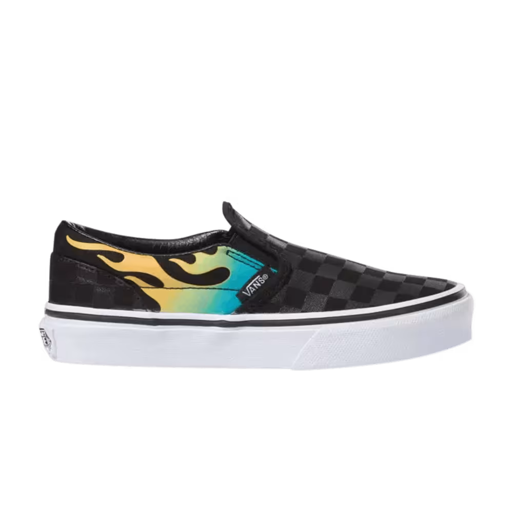 Vans Classic Slip-On Kids Check Glow Flame