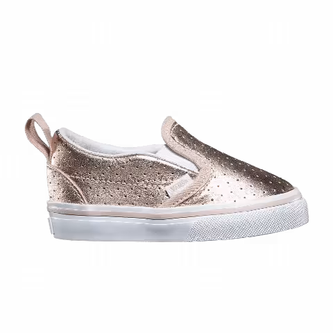 Vans Slip-On V Toddler 'Perf Leather - Rose Gold'