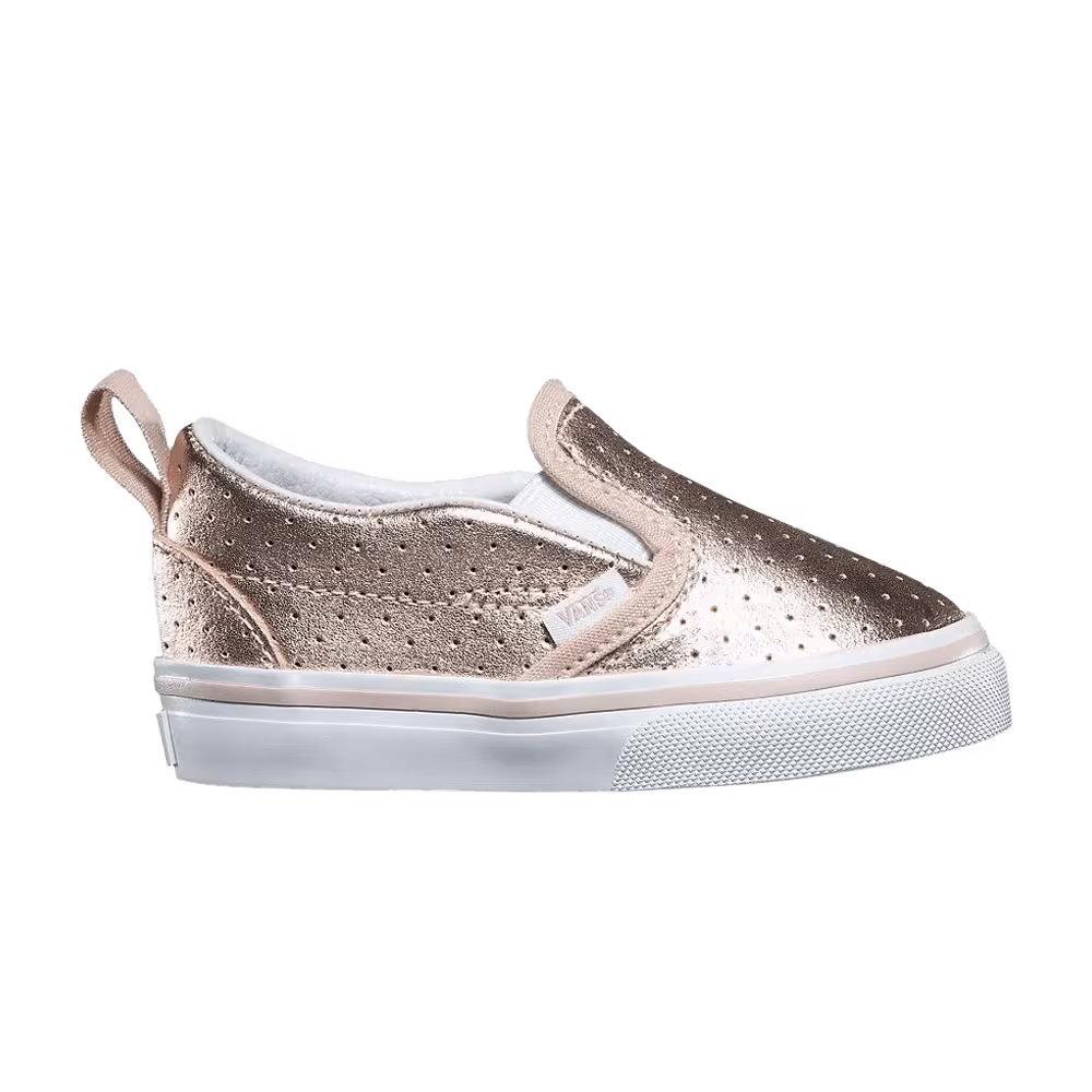 Vans Slip-On V Toddler Perf Leather - Rose Gold