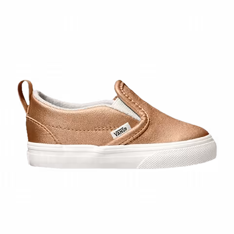Vans Slip-On V Toddler 'Metallic Leather - Light Copper'