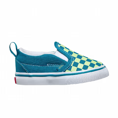 Vans Slip-On V Toddler 'Checkerboard - Enamel Blue Green'
