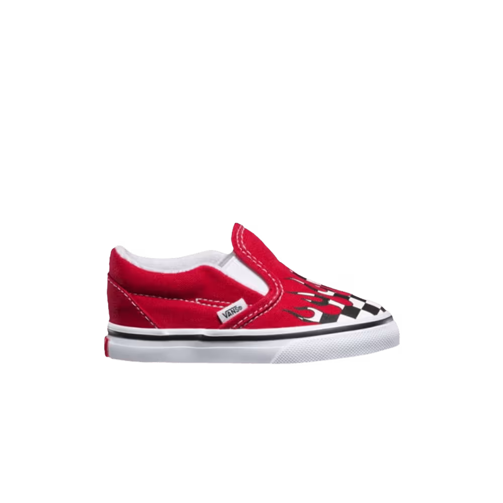 Vans Classic Slip-On Toddler Checker Flame - Racing Red