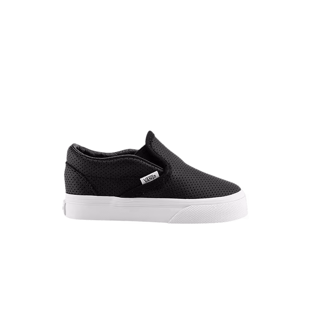 Vans Classic Slip-On Toddler Perf Leather - Black
