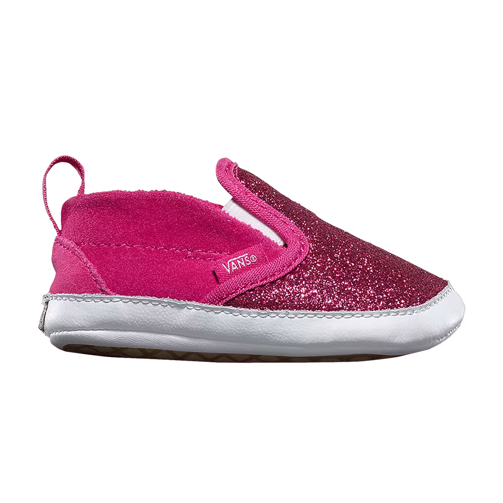 Vans Slip-On V Crib Glitter Rosy