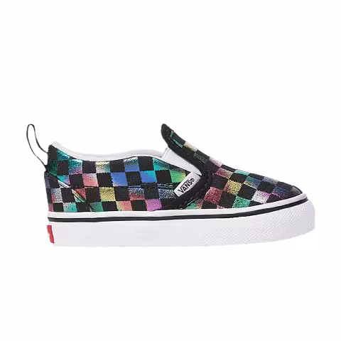 Vans Slip-On V Toddler 'Iridescent Checkerboard'