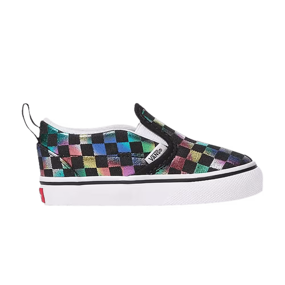 Vans Slip-On V Toddler Iridescent Checkerboard