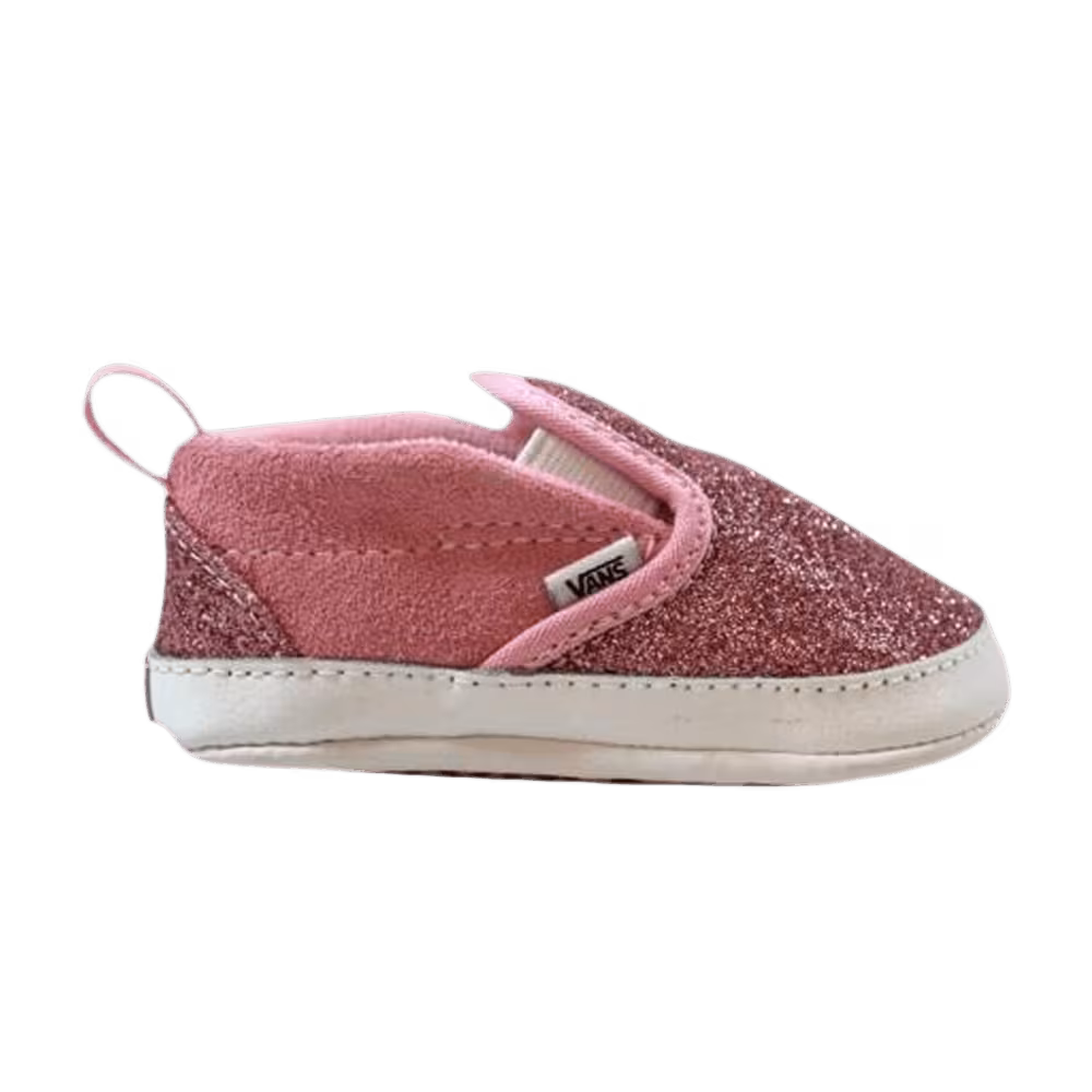Vans Slip-On V Toddler Shimmer - Bright Pink