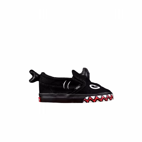 Shark Week x Vans Slip-On V Toddler 'Black Red White'