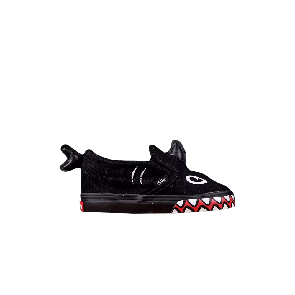 Shark Week x Vans Slip-On V Toddler Black Red White