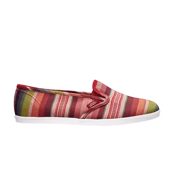 Vans Women's Slip Lo Pro Stripes Chili White