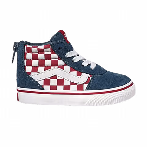 Vans Ward High Zip Toddler 'Checker - Scooter Dark Denim'