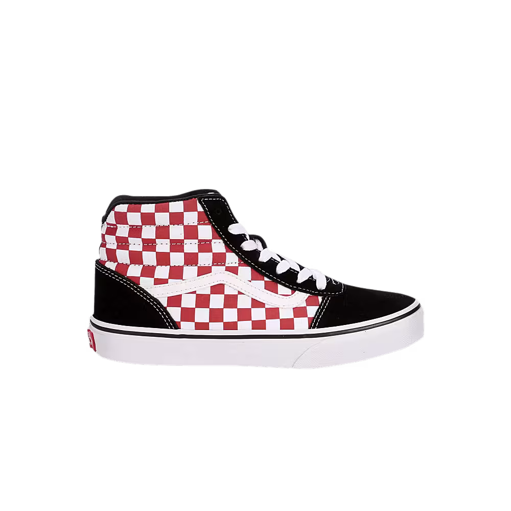 Vans Ward High Kids Checkerboard - Black Chili