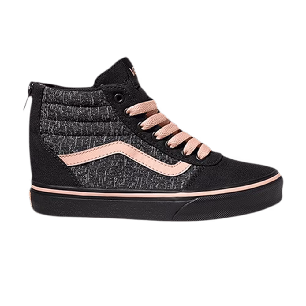 Vans Ward High Zip Kids Menswear - Black Rose Cloud