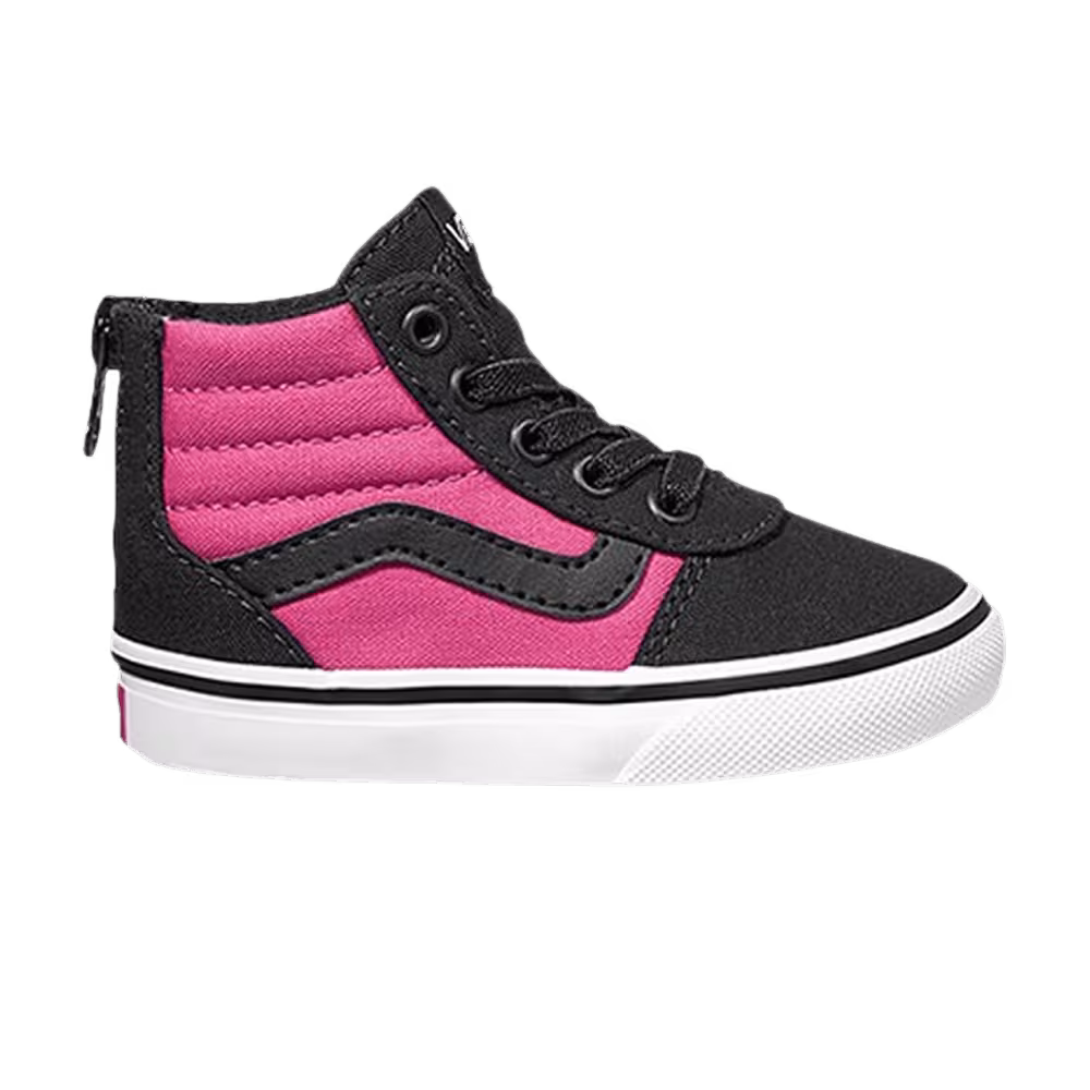 Vans Ward High Zip Z Toddler Black Magenta