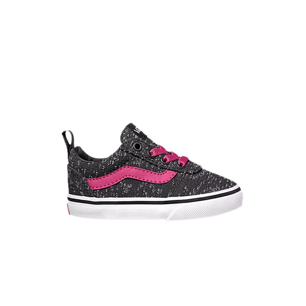 Vans Ward Slip-On Z Toddler Marled Canvas - Black Magenta