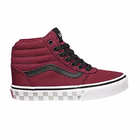 Vans Ward High Kids 'Check Foxing - Cabernet'