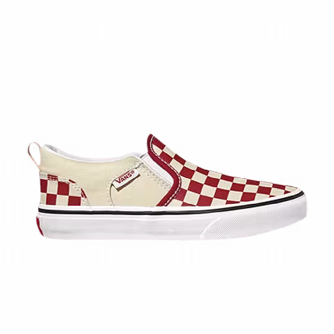 Vans Asher Kids 'Checkers - Red Natural'