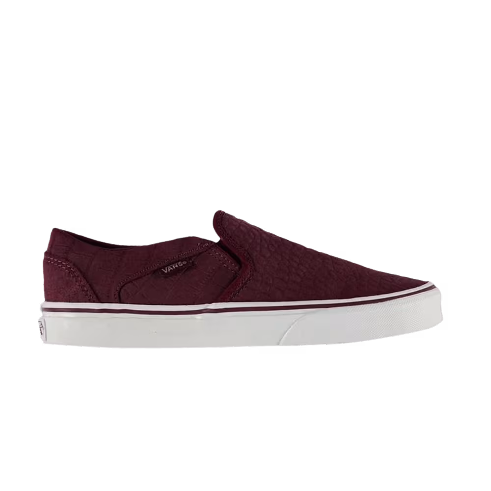 Vans Women's Asher Croc Burgundy
