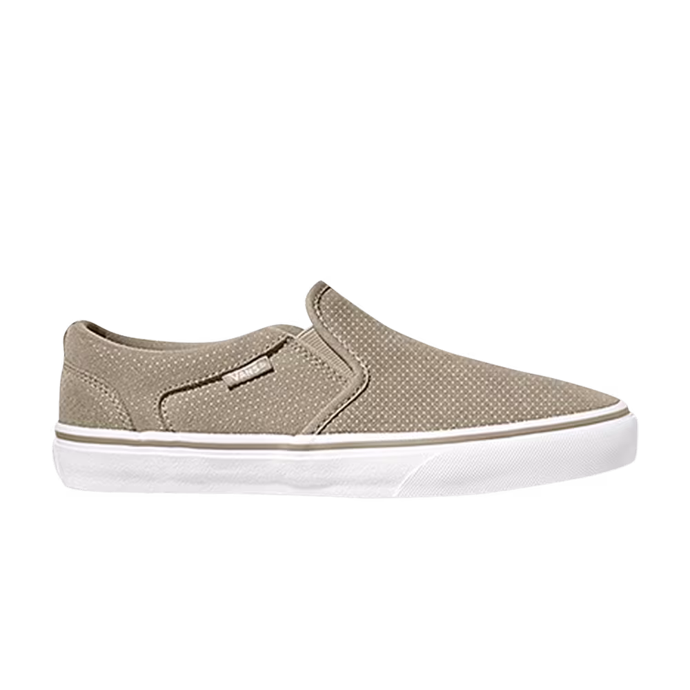 Vans Women's Asher Deluxe Suede Gold Dot - Desert Taupe