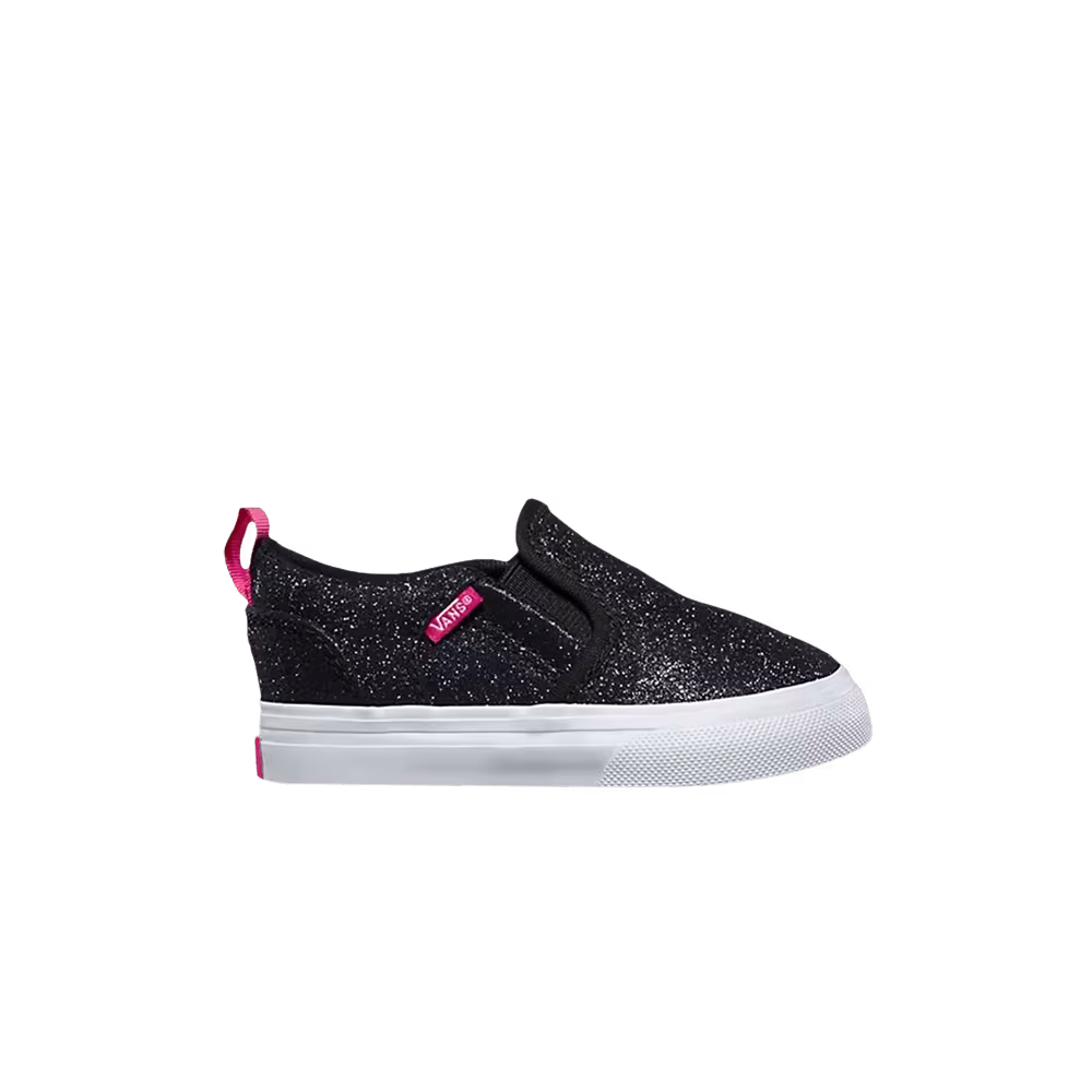 Vans Asher V Toddler Glitter Black