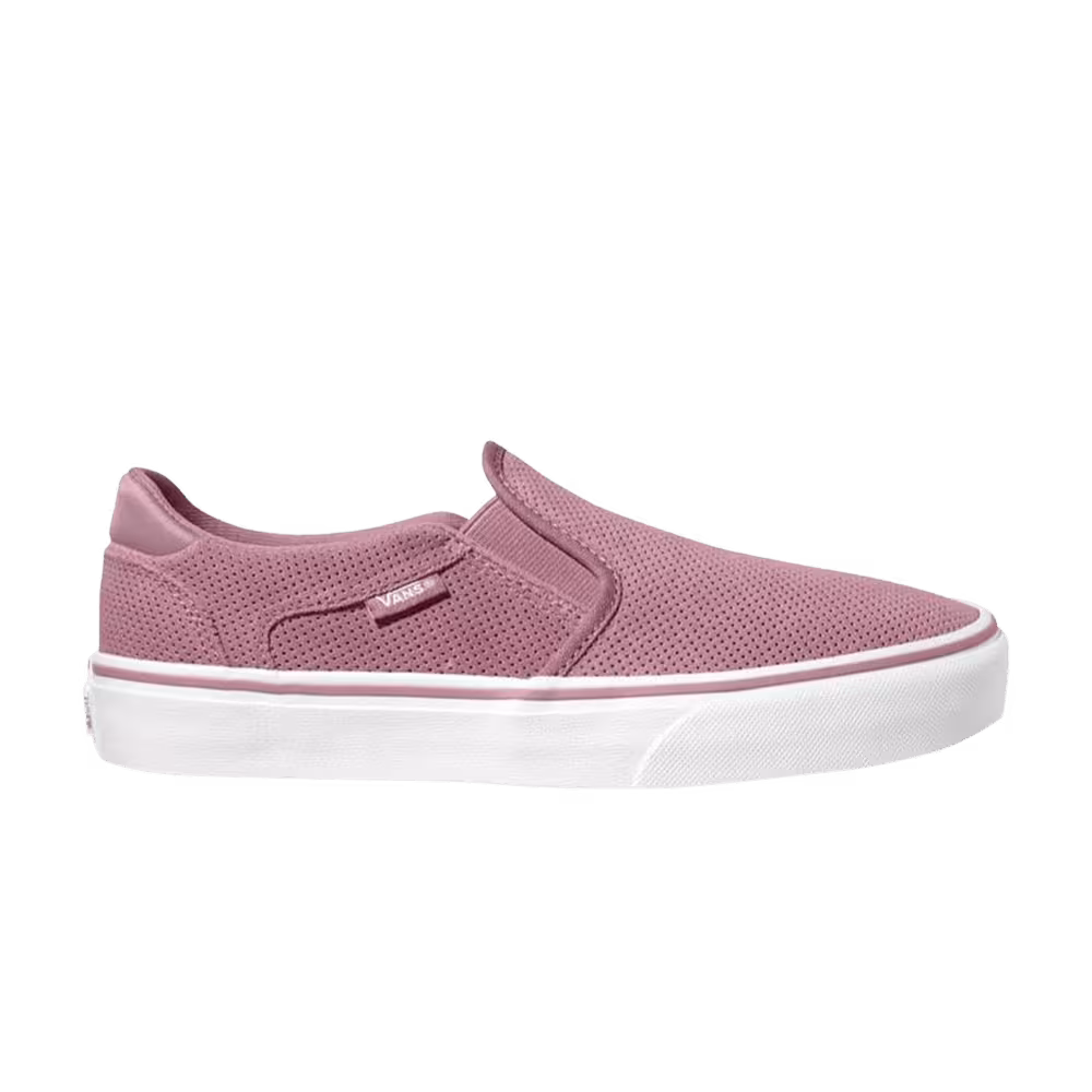 Vans Women's Asher Deluxe Perforated Suede Nostalgia Rose