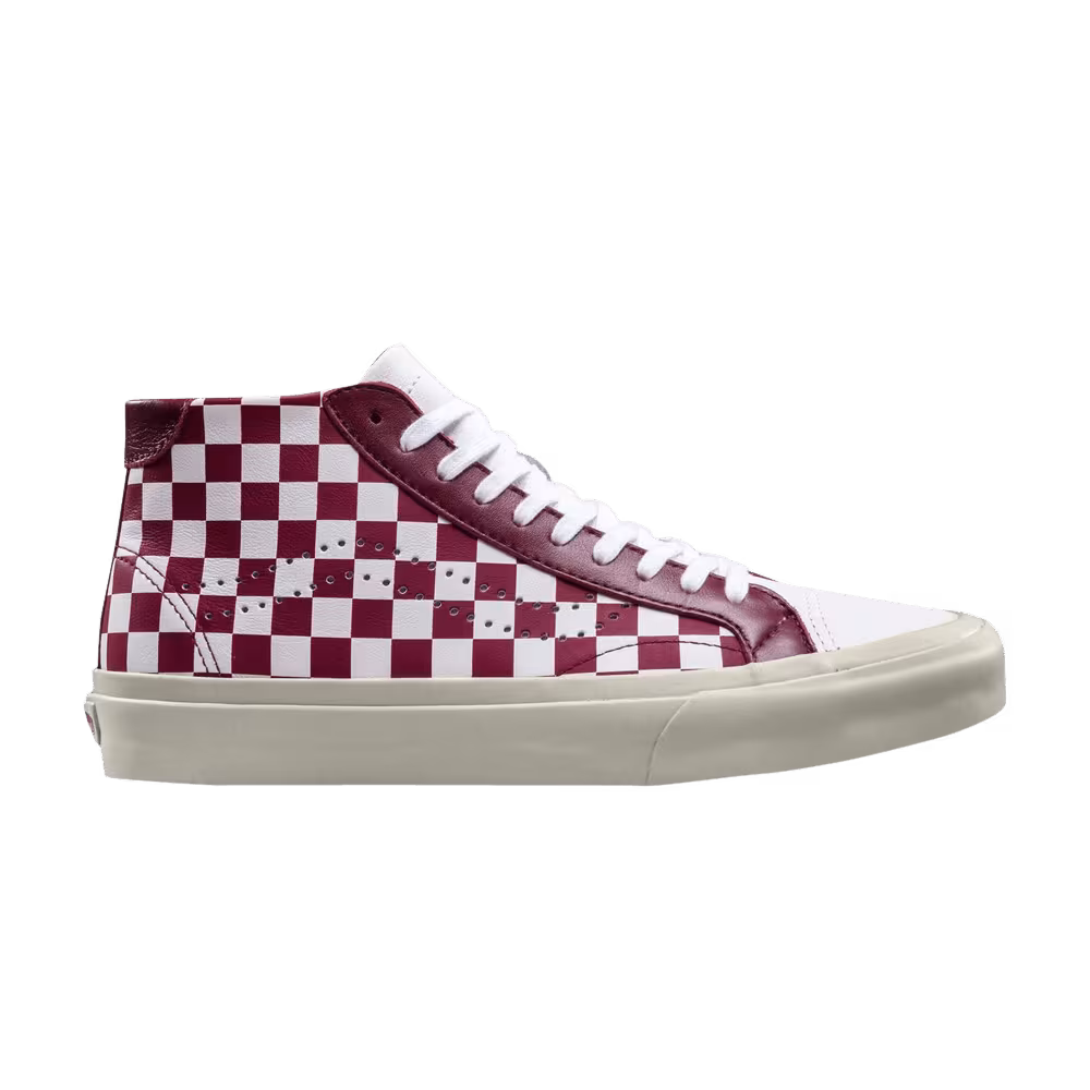 Vans Court Mid Checker - White Cabernet