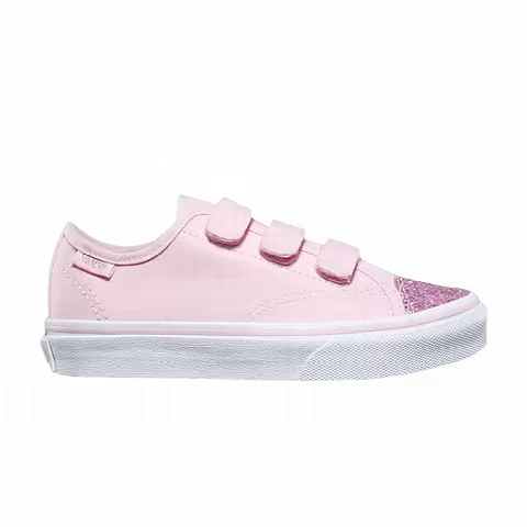 Vans Style 23 V Kids 'Glitter Toe - Chalk Pink'