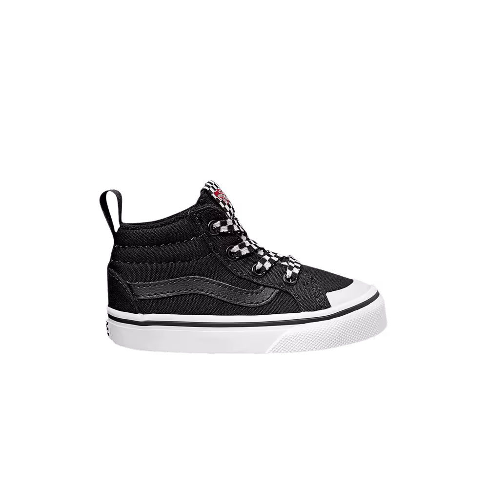 Vans Racer Mid Toddler Check Lace - Black
