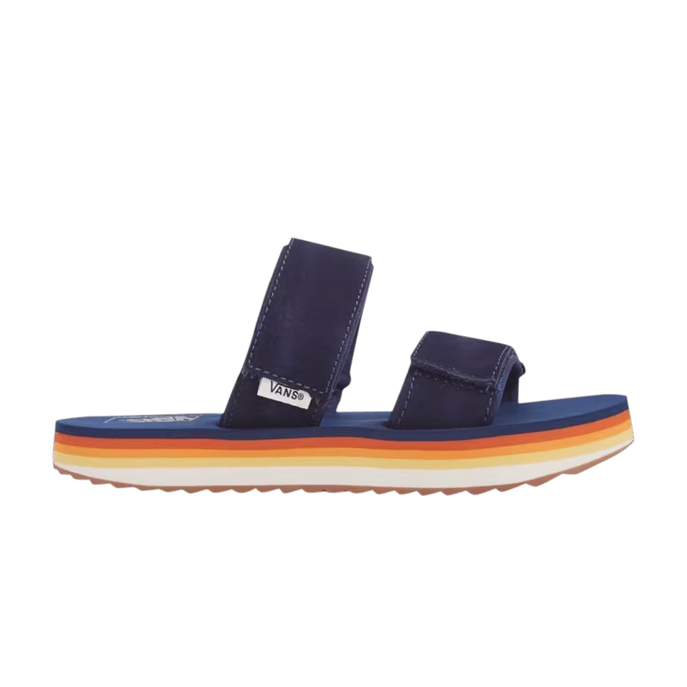 Vans Women's Cayucas Slide Platform Retro Rainbow