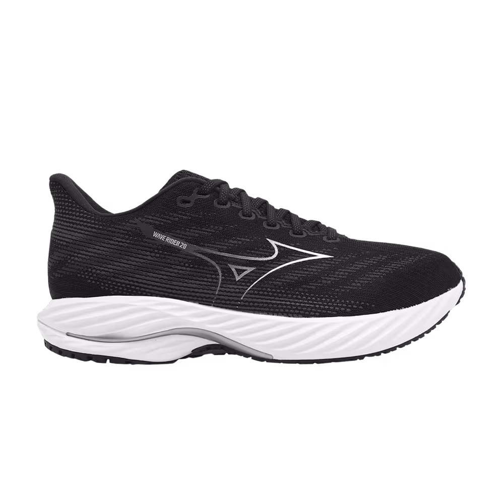 Mizuno Wave Rider 28 Super Wide Black White