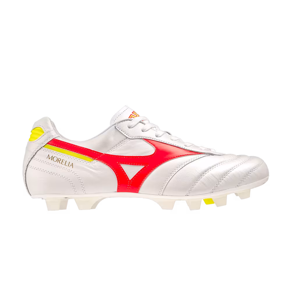 Mizuno Morelia 2 Made in Japan White Fiery Coral