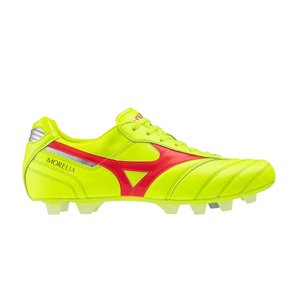 Mizuno Morelia 2 Made in Japan Safety Yellow Fiery Coral