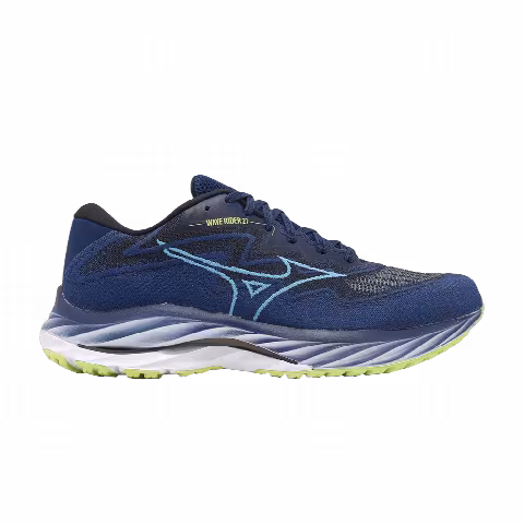 Mizuno Wave Rider 27 SSW Super Wide 'Navy Lime'